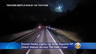 Fireball In The Sky Social Media Lights Up With Reports Of Giant Meteor Across The East Coast [upl. by Eedeed]