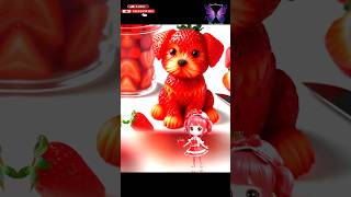 Cite Dog 🐕 made with fruits AI creation youtubeshorts aicreat funny puppy [upl. by Inaj960]