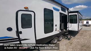 2024 Salem Grand Villa 42FLDL Destination Trailer Walk Through Stock 11817 [upl. by Henrique]