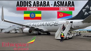 TRIPREPORT  Ethiopian Airlines ECONOMY  Boeing 737800  Addis Ababa  Asmara [upl. by Pantin]