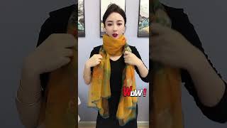 How to wear a scarf How to tie a scarf  Trending Scarf Styles Ep2021123 scarf tieatie scarftie [upl. by Mizuki]