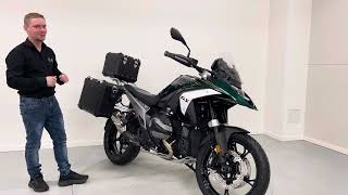 Annoncevideo  BMW R1300GS i Xpedit Aurelius Green m3 sorte alutasker [upl. by Htebaile]