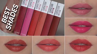 UPDATED Best shades of MAYBELLINE SUPERSTAY MATTE INK [upl. by Smukler]