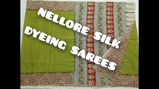 Handblock print Nellore Silk Dyeing Sarees Nellore Silk Dyeing SareesHandblock Print Dyeing Sarees [upl. by Artenal]