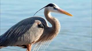 great blue heron sound call [upl. by Noira]