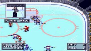 NHL 95 Detroit Red Wings vs St Louis Blues [upl. by Hughmanick]