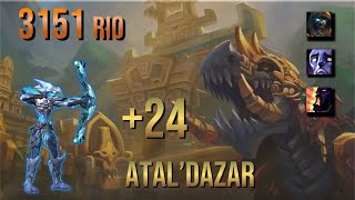 24 Atal’Dazar  MM Hunter M  225K DPS  WoW Dragonflight 1025 [upl. by Amato98]