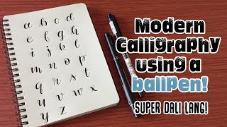 LEARN MODERN CALLIGRAPHY USING A PEN BallpenSignpen taglish [upl. by Sanger649]