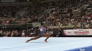 Simone Biles  Floor Exercise  2023 Xfinity US Championships  Senior Women Day 1 [upl. by Ecnerwaled]