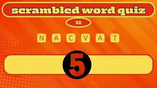 Scrambled Word Quiz 04  Scrambled Word Quiz [upl. by Pren]