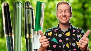 10 Awesome GREEN Fountain Pens [upl. by Maleeny73]