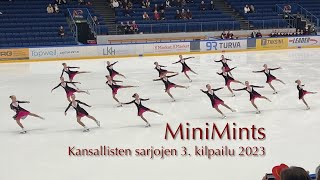 MiniMints 🥈 Kansallisten sarjojen 3 kilpailu 2023  Synchronized Skating Muodostelmaluistelu [upl. by Ana]