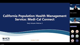 California Population Health Management Service MediCal Connect Early Adopter Webinar 2 [upl. by Aehtela]