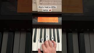 Mary had a little lamp 🪔 easypianopianototurial simplepiano [upl. by Nomled]