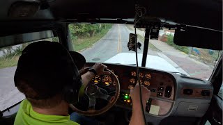 Driving our Peterbilt 379 Lowboy through University traffic [upl. by Billi]