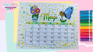 Haz el CALENDARIO DE MARZO  ideas de organización bullet journal journaling [upl. by Verger]