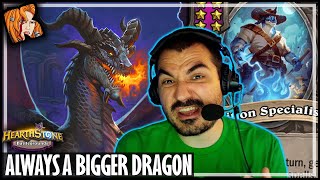 THERE IS ALWAYS A BIGGER DRAGON  Hearthstone Battlegrounds [upl. by Ky938]