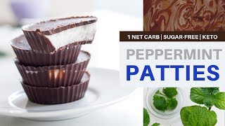 PEPPERMINT PATTIES  KETO  LCHF  SUGARFREE  SWERVE  STEVIA  1 NET CARB EACH [upl. by Nevuer]