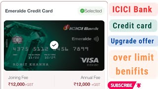 ICICI Bank Emeralde credit card  ICICI Bank credit card upgrade offer YouTube [upl. by Yadsendew]