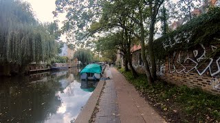 Walking in London Regents Canal Camden Lock to Lisson Grove 4K Binaural [upl. by Eahsel78]