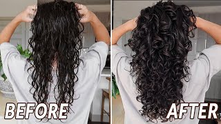 CURLY HAIR ROUTINE  2C  3A wavy curls [upl. by Kerwin]