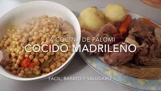 Receta COCIDO MADRILEÑO PASO A PASO  La cocina de Palomi [upl. by Adidnac686]