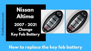 Nissan Altima Key Fob Battery Replacement 2007  2021 [upl. by Nodababus]