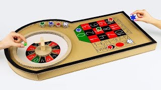 How to Make Mini Casino Roulette Game from Cardboard at Home [upl. by Jessalyn668]