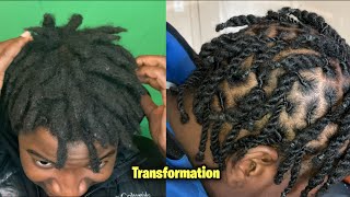 BEST RETWIST EVER  TWO STRAND TWIST ON SHORT DREADS🔥 [upl. by Yllak]