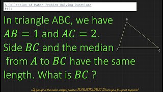 A Collection of Maths Problem Solving Questions 641 Apollonius Theorem  Geometry [upl. by Reppart452]