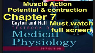 Guyton Chapt 7 Muscle Action potentialContraction Physiology lecture notes Medical MBBS MD students [upl. by Aksel]