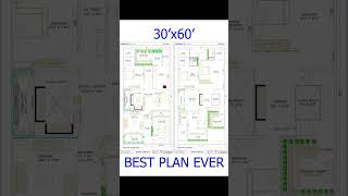 30’x60’ House Plan l 1800 Sq ft l duplex house l Full Video Link In Description [upl. by Lraep]