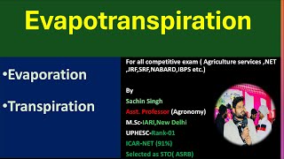 Evapotranspiration  TranspirationEvaporation agricultureagronomyviral icareducation farmers [upl. by Yaja]