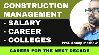 Construction Management Career  Salary  Courses  Scope  Colleges [upl. by Aicelav]