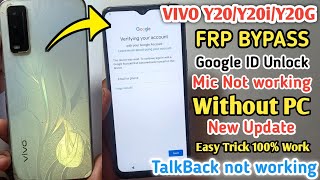 VIVO Y20 FRP BYPASS ANDROID 1112 2024  Vivo V2043 Unlock Google Account Without Pc [upl. by Linder]