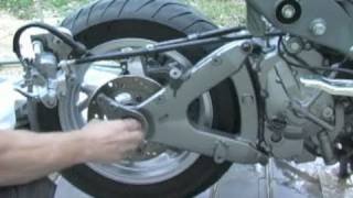 07 Suzuki Burgman 400 Rear Wheel Installation  MicBergsma [upl. by Daberath247]