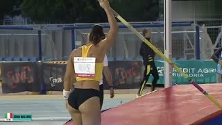 Sonia Malavisi Pole Vault Final 2020 Lignano Solidarieto First attempt [upl. by Atteiram]