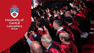 University of Central Lancashire Graduation Ceremony Thursday 12 December 1230pm [upl. by Nitnilc640]