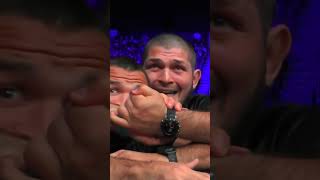 Khabib chokes Umar Nurmagomedov in excitement 😂 bellatorsandiego [upl. by Mcgrody]