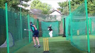 Facing Side arm 70MPH 2018 Cricket batting Nets Practice ECB Premier league Batsmen [upl. by Sheley]