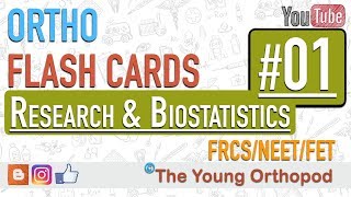 Ortho Flash Cards  Research amp Biostatistics 01  xNEET PG  USMLE  MRCS  The Young Orthopod [upl. by Davie]