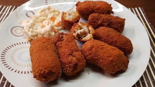 Receta CROQUETAS DE POLLO CASERAS Recetas Fáciles en Español [upl. by Inigo]