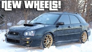 Subaru WRX Wagon Gets New Wheels  Enkei TS10 [upl. by Bret]