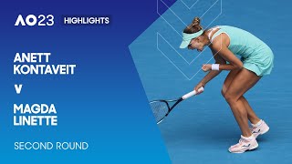 Anett Kontaveit v Magda Linette Highlights  Australian Open 2023 Second Round [upl. by Iram]