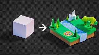 Blender 40 Beginner Tutorial  Low Poly Worlds [upl. by Mazlack]