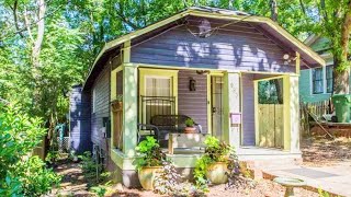 Rustic Beautiful Tiny Home Cottage Near the Smokies  Living Design Tiny House [upl. by Ydarb]