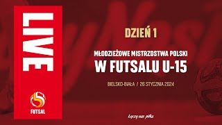 Młodzieżowe Mistrzostwa Polski U15 w futsalu  dzień pierwszy [upl. by Orenid330]