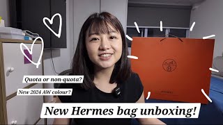 Hermes Bag Unboxing 2024 new AW colour  2nd bag of the year ♡  Hermes Shopping Experience [upl. by Joanne]