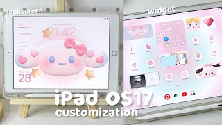 iPadOS 17 cute and aesthetic customization✨ [upl. by Steddman]