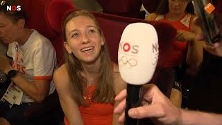 Femke Bol • train interview Dutch TV 🇳🇱 [upl. by Stavros837]